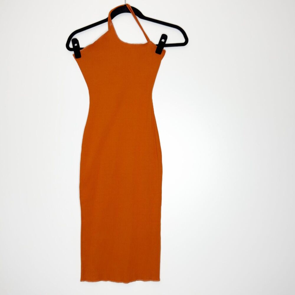 Naked Wardrobe Sleeveless Ribbed Bodycon Midi Dress Women's Size S